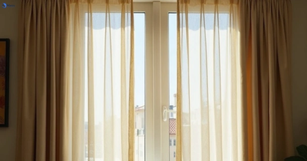 Dull dusty drapes in watsons-bay-nsw before professional cleaning